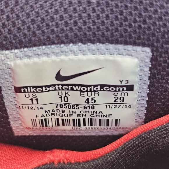 Nike Shoes Mens Size US 11 Basketball Flight Pippen Sneakers Red 705065-610 - Picture 8 of 8